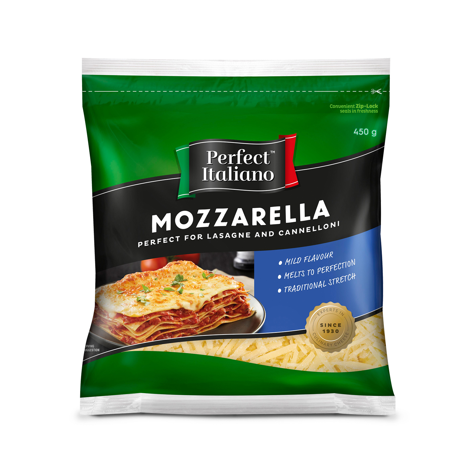 Mozzarella Cheese Shredded/Block/Grated Perfect Italiano Singapore